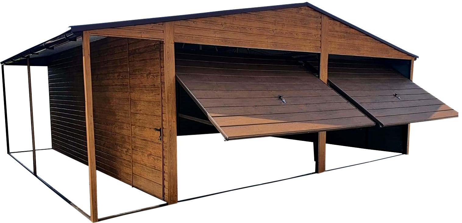 Garaż 6x5 dwuspad + drzwi + wiata 1x5 - obrazek 2